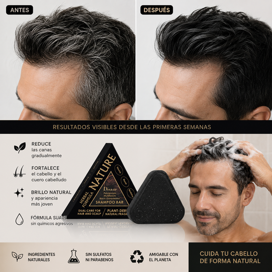 BARRA SHAMPOO ANTI CANAS NEGRO